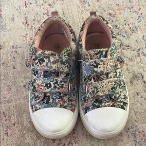 Floral Kids Shoes with Velcro Straps